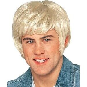 70's Dude Wig Blonde Shag Surfer Fancy Dress Halloween Adult Costume Accessory